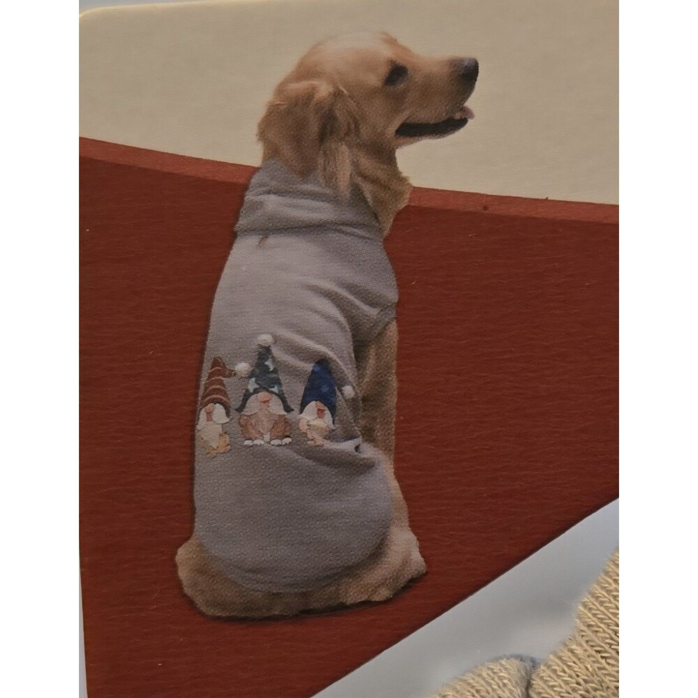 Heart to Pet Dog Hoodie Sweatshirt Gnomes Large NEW